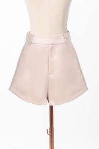 Colene Co-ord Flare Shorts in Champagne Blush