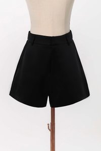 Colene Co-ord Flare Shorts in Black Colene Co-ord Flare Shorts in Black