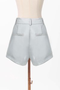 Colene Co-ord Flare Shorts in Teal Blue
