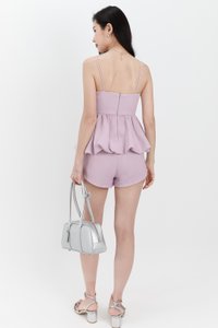 Tessia Tweed Co-ord Bubble Top in Lilac
