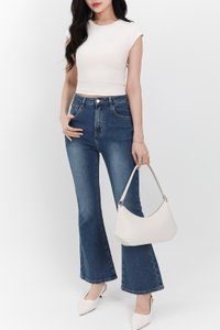 RESTOCKS | Fae Fit &amp; Flare Denim Jeans in Dark Wash