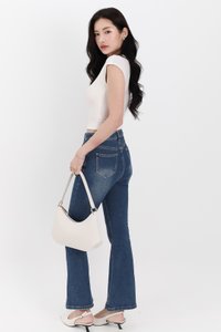 RESTOCKS | Fae Fit &amp; Flare Denim Jeans in Dark Wash