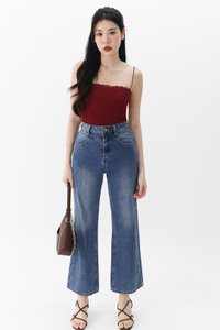 Lydia Lace Camisole Top in Dark Red Lydia Lace Camisole Top in Dark Red