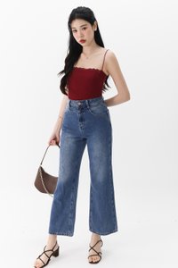 Lydia Lace Camisole Top in Dark Red Lydia Lace Camisole Top in Dark Red