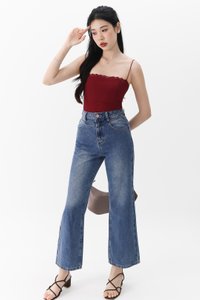 Lydia Lace Camisole Top in Dark Red Lydia Lace Camisole Top in Dark Red