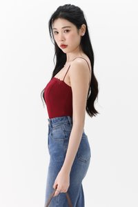 Lydia Lace Camisole Top in Dark Red Lydia Lace Camisole Top in Dark Red