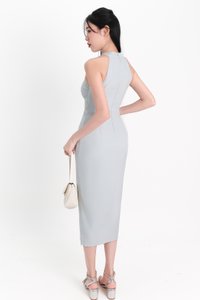 Maya Mesh Ruched Dress in Seafoam Jade Maya Mesh Ruched Dress in Seafoam Jade
