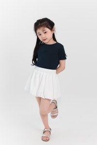 Baby Girl Bubble Skorts in White