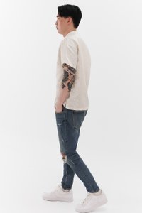 Men Oriental Shirt in Champagne