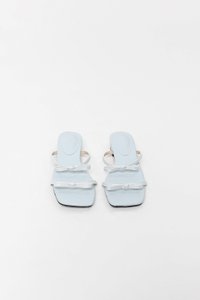 Rara Ribbon Slip On Flats in Ice Blue