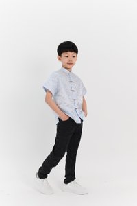 Boy Oriental Shirt in Light Blue Boy Oriental Shirt in Light Blue