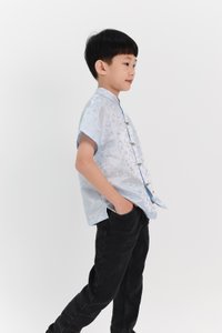 Boy Oriental Shirt in Light Blue Boy Oriental Shirt in Light Blue