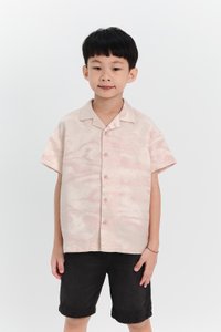 Boy Jacquard Boxy Shirt in Light Pink x Light Gold Boy Jacquard Boxy Shirt in Light Pink x Light Gold