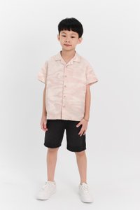 Boy Jacquard Boxy Shirt in Light Pink x Light Gold Boy Jacquard Boxy Shirt in Light Pink x Light Gold