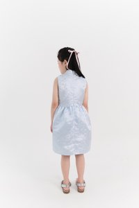 Girl Oriental Cheongsam Dress in Pastel Blue Girl Oriental Cheongsam Dress in Pastel Blue