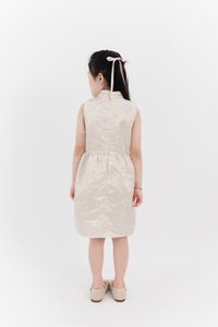 Girl Oriental Cheongsam Dress in Champagne Girl Oriental Cheongsam Dress in Champagne