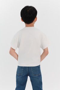 DEFECT | Boy Ribbon Pocket Tee in White x Pink Ribbon in 7Y