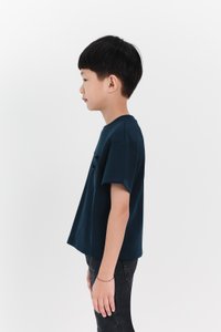 Boy Ribbon Pocket Tee in Navy x Navy Ribbon