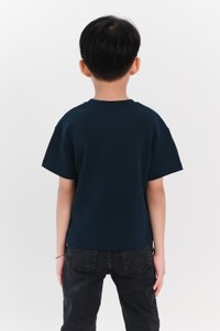 Boy Ribbon Pocket Tee in Navy x Navy Ribbon