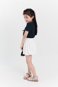 Baby Girl Bubble Skorts in White