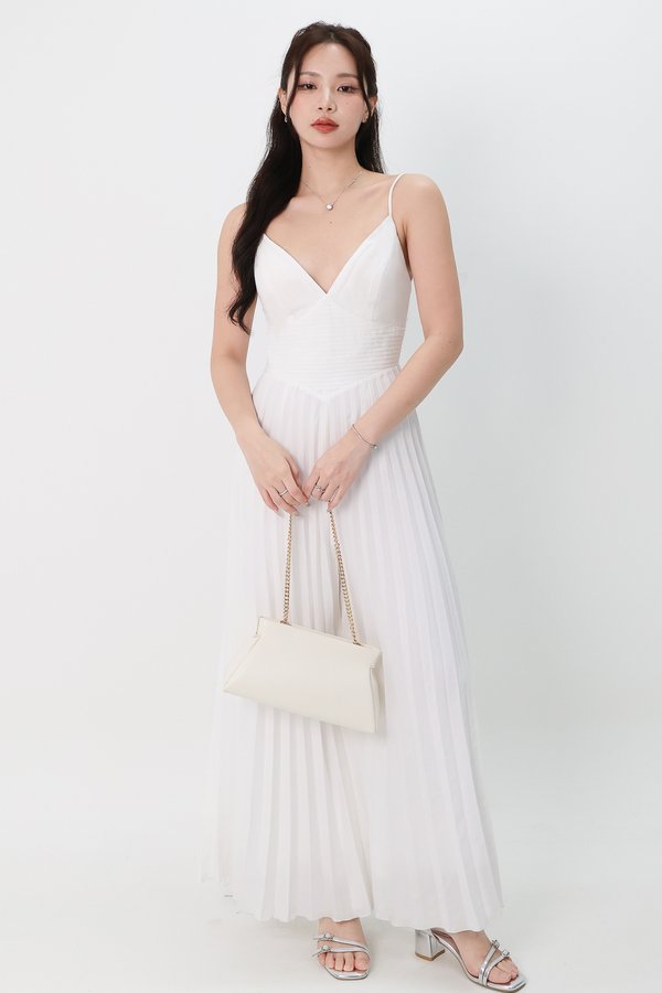 Paitlyn Pleated Jumpsuit in White