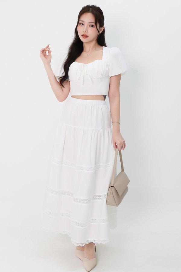 Charlotte Co-ord Set in White