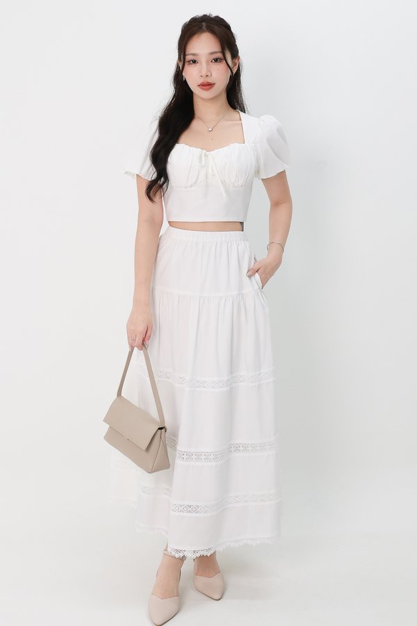 Charlotte Co-ord Set in White