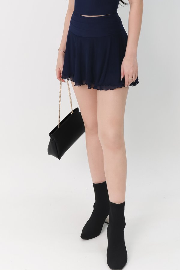 Marley Mesh Co-ord Skorts in Midnight