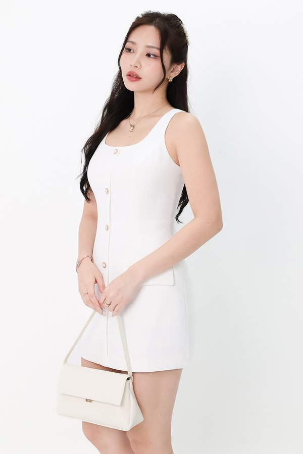 RESTOCKS | Pearie Pearl Romper Dress V2 in White