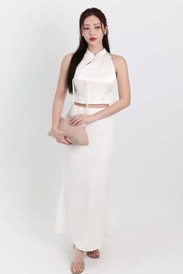 Cece Cheongsam Top in White