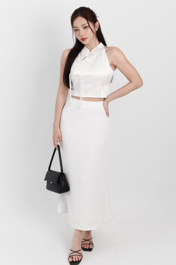 Mindie Mermaid Skirt in White ( Petite Length )