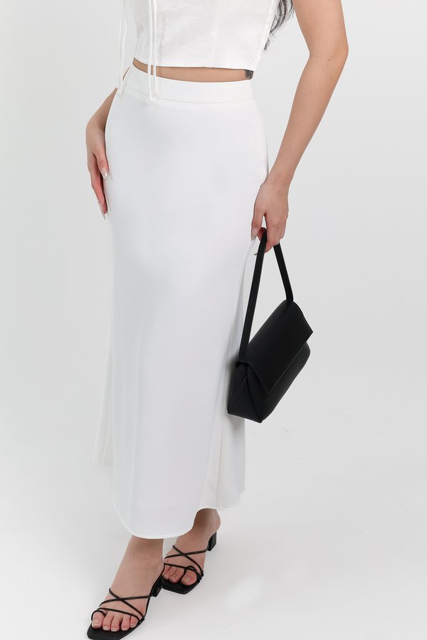 Mindie Mermaid Skirt in White ( Petite Length )