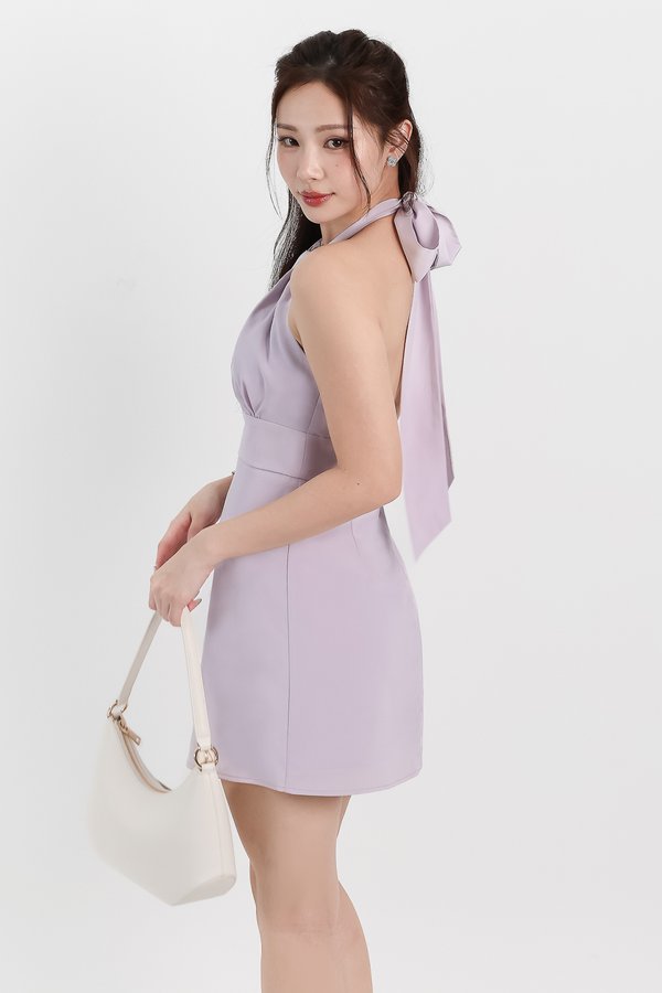 DEFECT | Hedaline Halter Dress in Pastel Lilac in XL