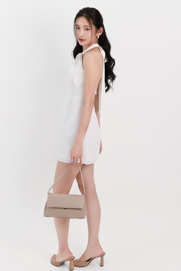DEFECT | Hedaline Halter Dress in White in XL