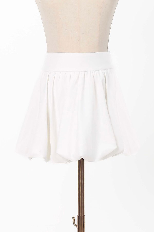 Clarie Co-ord Bubble Skorts in White