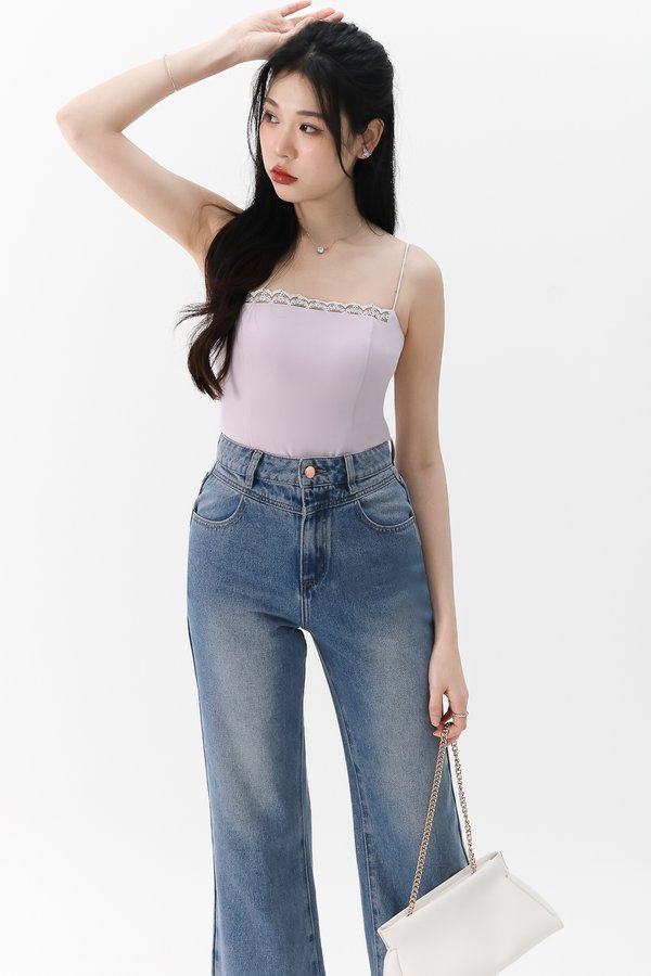 Lydia Lace Camisole Top in Lilac