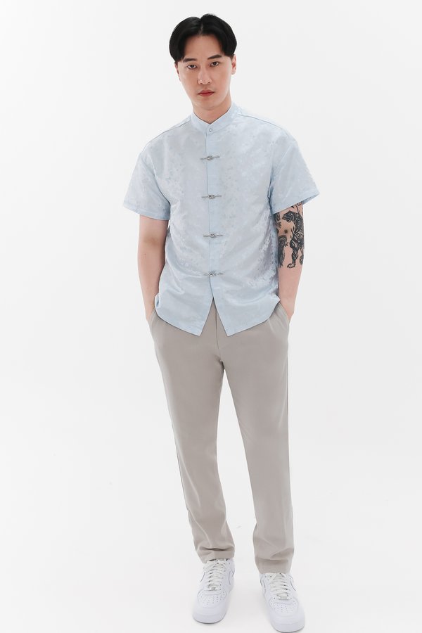 Men Oriental Shirt in Light Blue