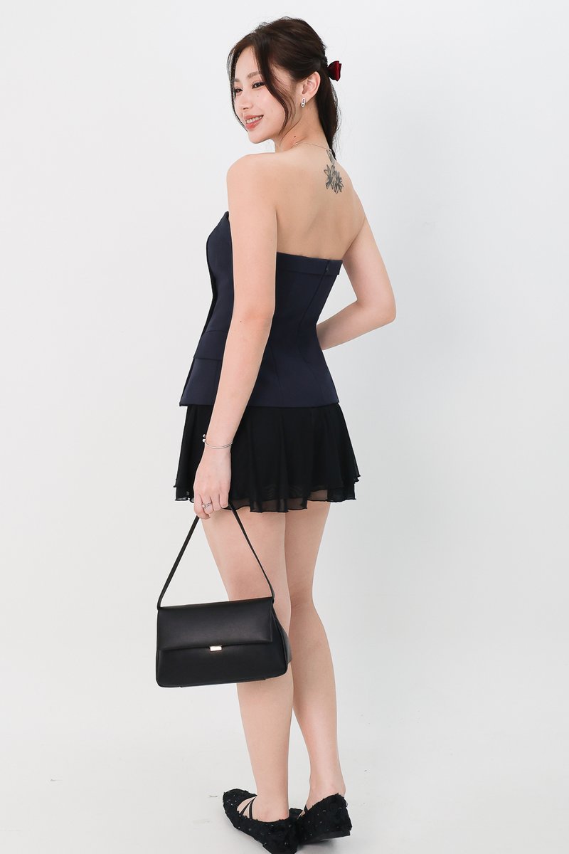 Scarlet Sweetheart Button Top in Midnight