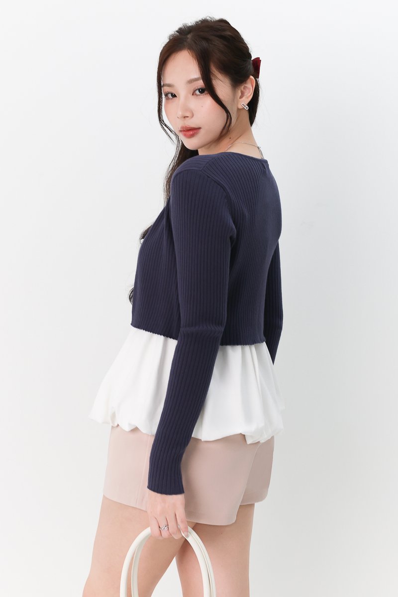 Kylie Knit Cardigan in Steel Blue Kylie Knit Cardigan in Steel Blue