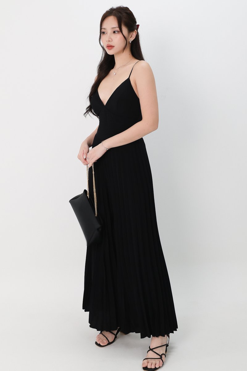 Paitlyn Pleated Jumpsuit in Black Paitlyn Pleated Jumpsuit in Black