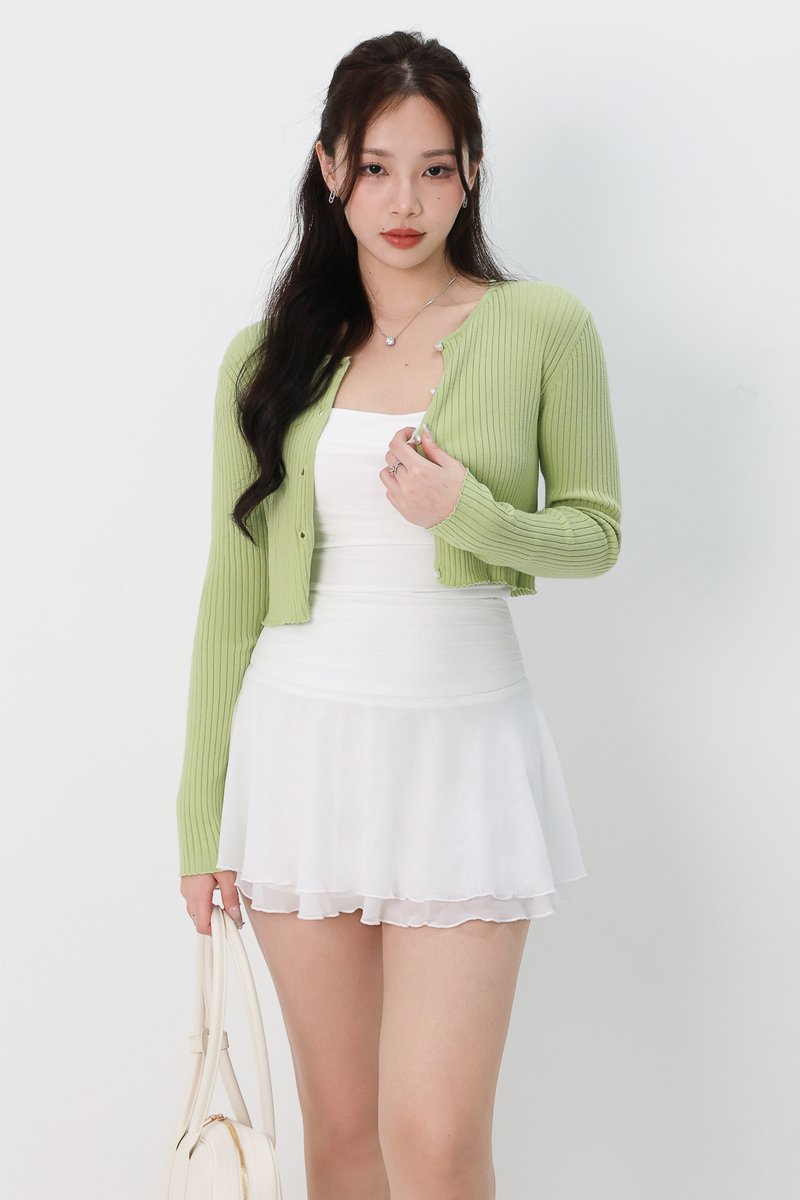Kylie Knit Cardigan in Avo Green