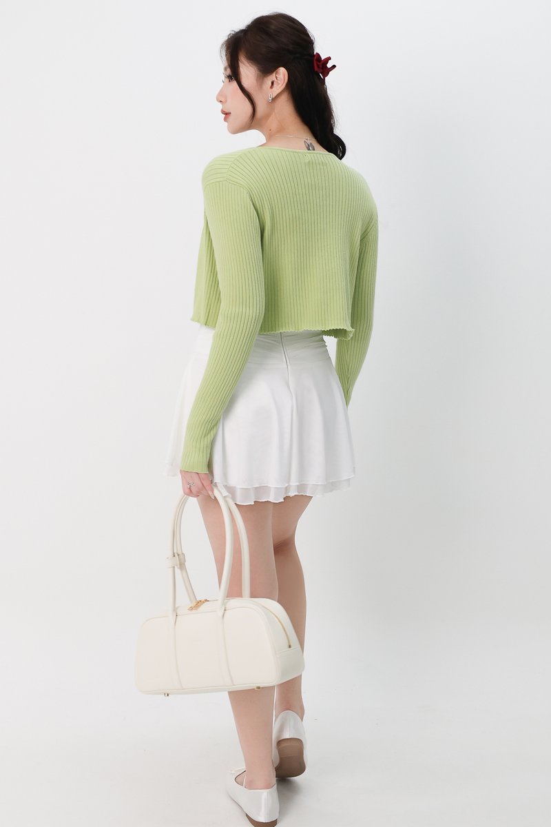 Kylie Knit Cardigan in Avo Green