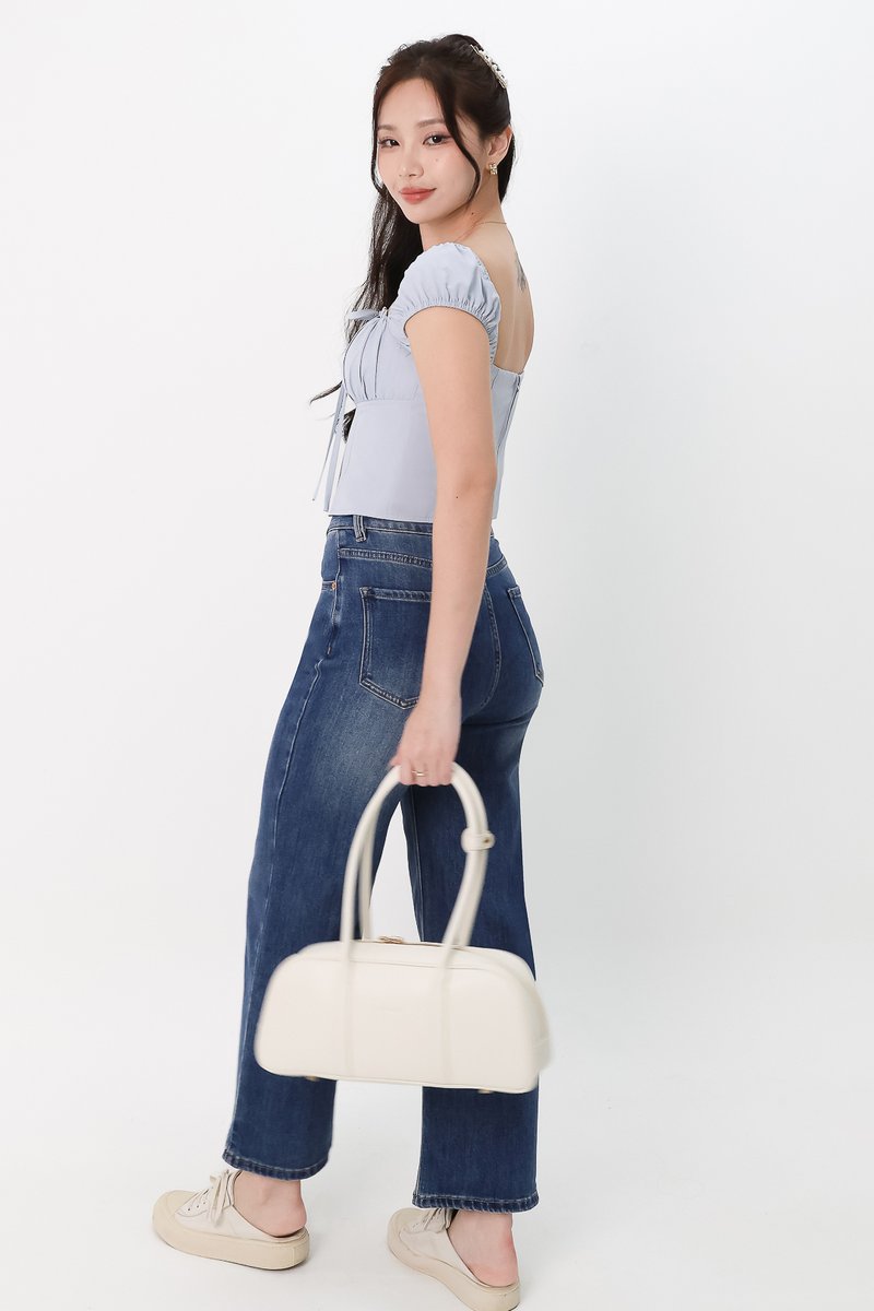 RESTOCKS 2 | Sierra Sleeve Bustier Top in Light Blue RESTOCKS 2 | Sierra Sleeve Bustier Top in Light Blue