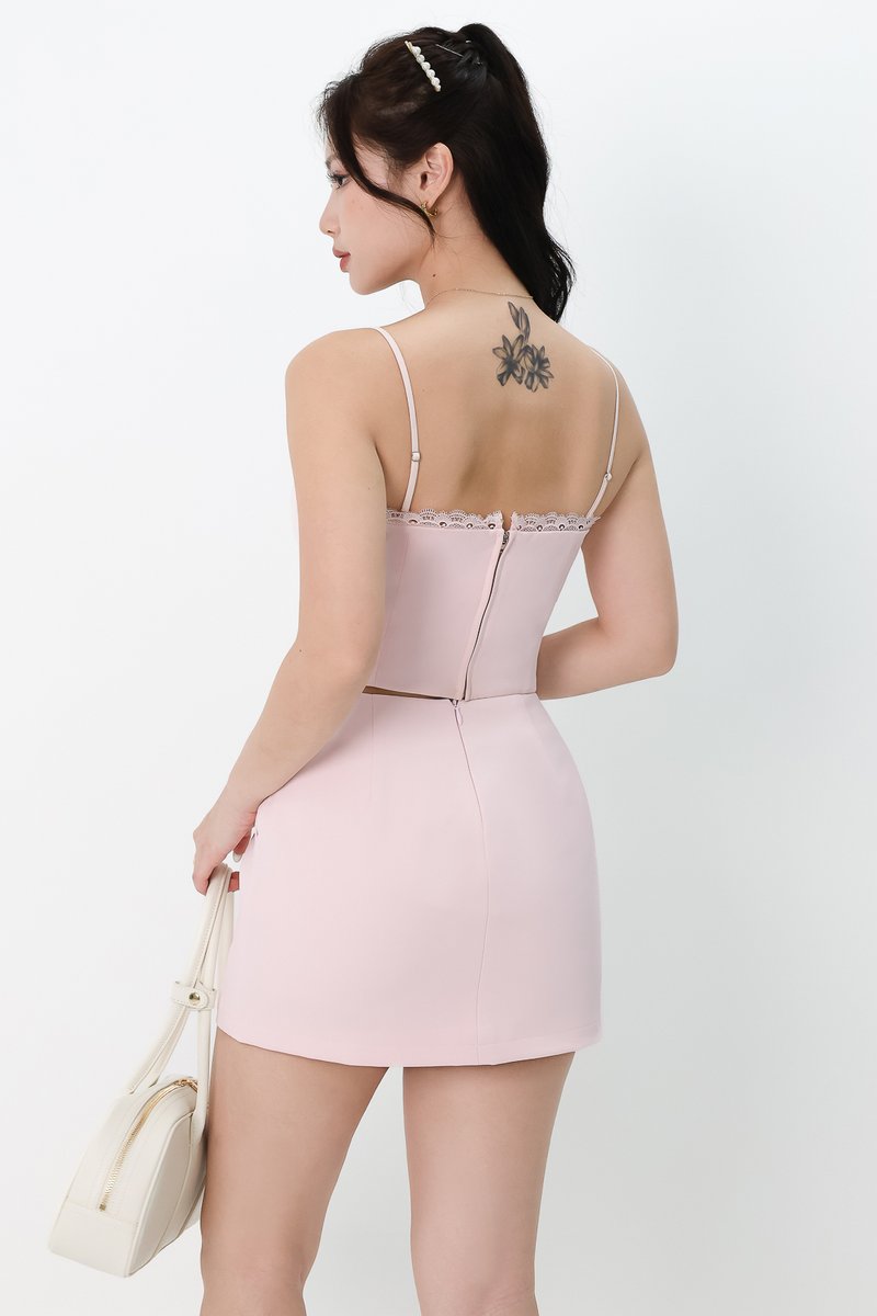 RESTOCKS | Bernice Bustier Corset Top in Pastel Pink