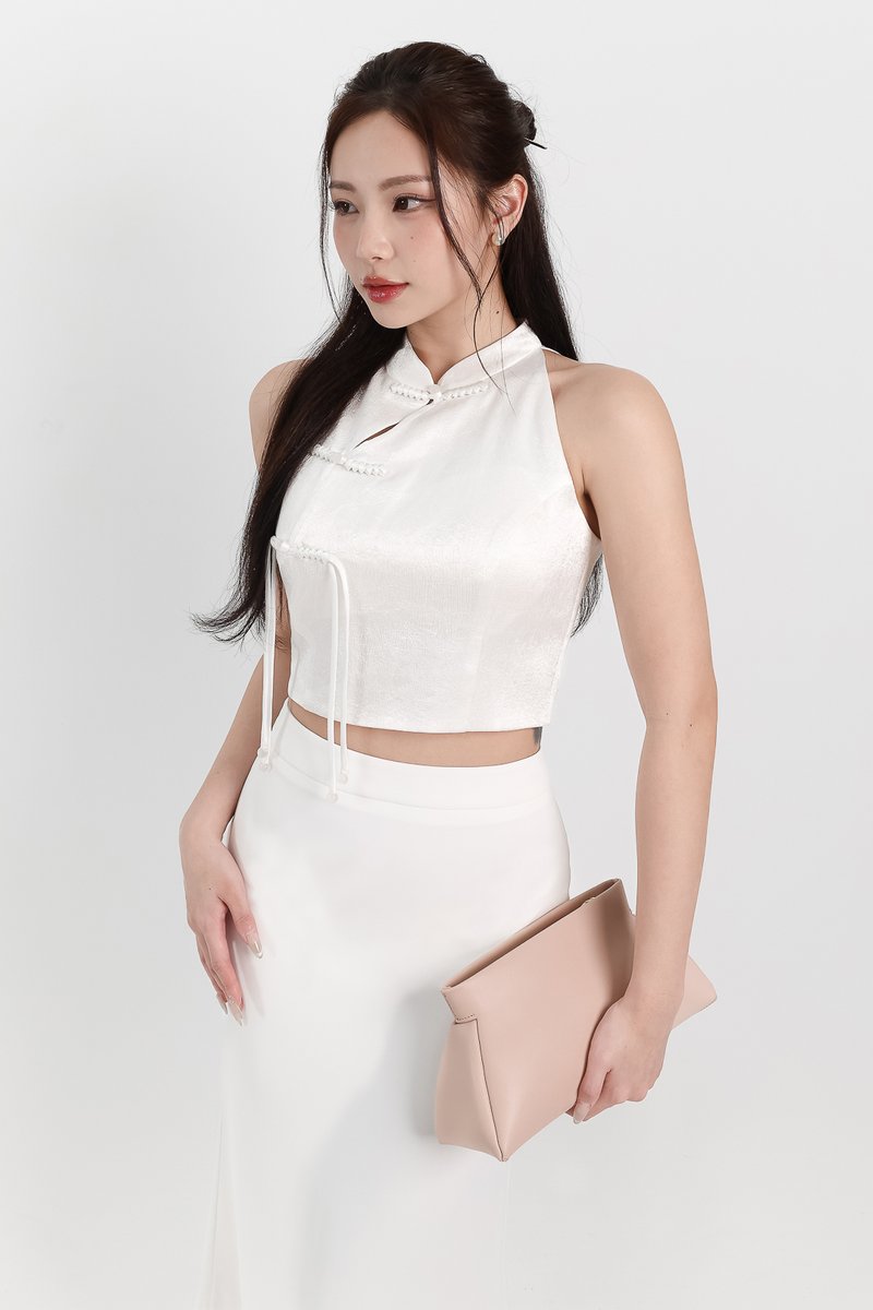 DEFECT | Cece Cheongsam Top in White in L