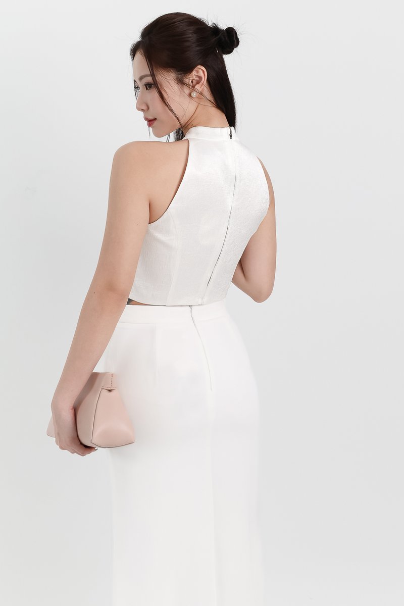DEFECT | Cece Cheongsam Top in White in L
