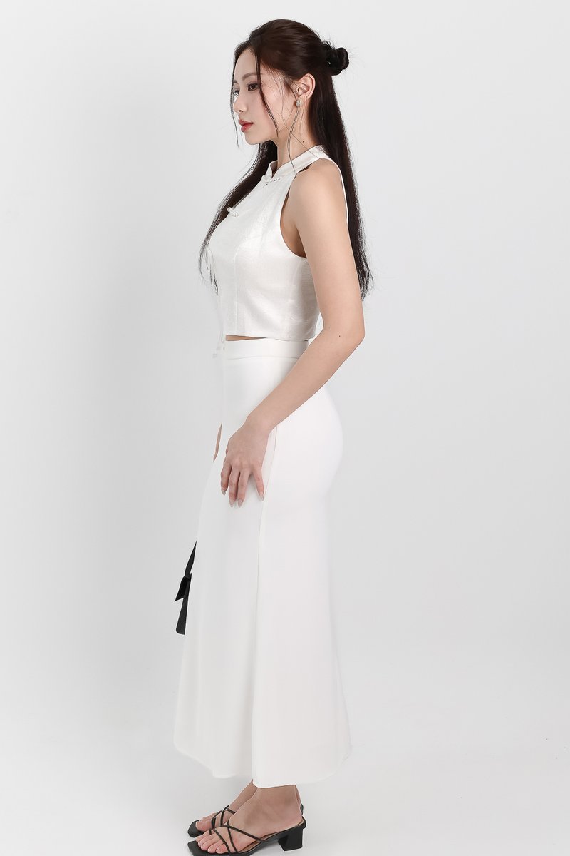 Mindie Mermaid Skirt in White ( Petite Length )