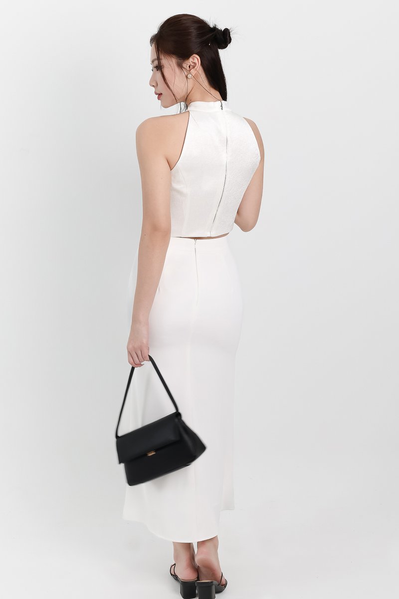 Mindie Mermaid Skirt in White ( Petite Length )