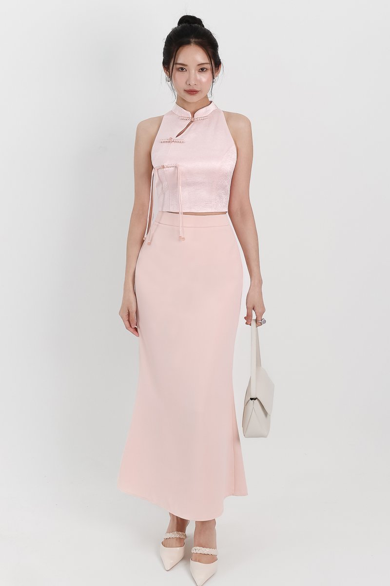 Cece Cheongsam Top in Pastel Pink Cece Cheongsam Top in Pastel Pink