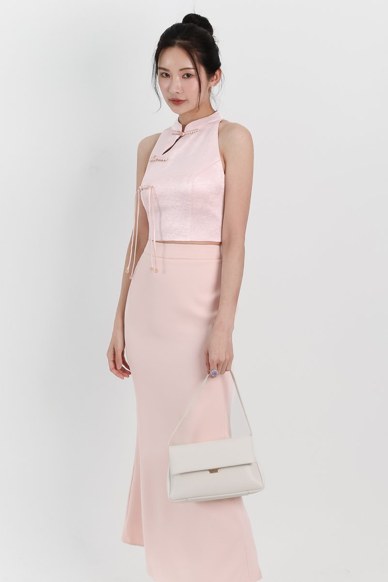 Cece Cheongsam Top in Pastel Pink Cece Cheongsam Top in Pastel Pink